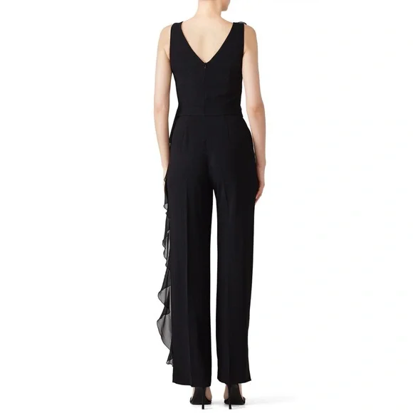 TRINA TURK • Black Ruffle Jumpsuit